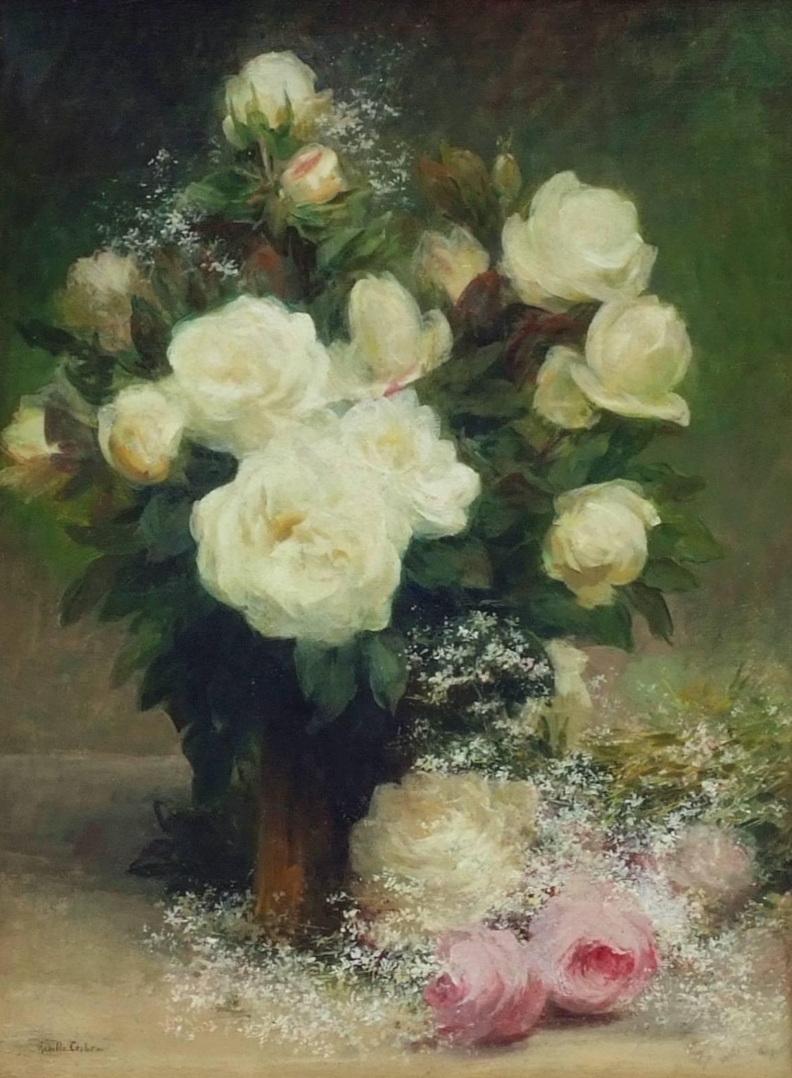 Achille CESBRON (1849-1915) - Painting 19th Century - Still Life Flowers 1