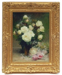 Achille CESBRON (1849-1915) - Peinture du 19ème siècle - Nature morte Fleurs