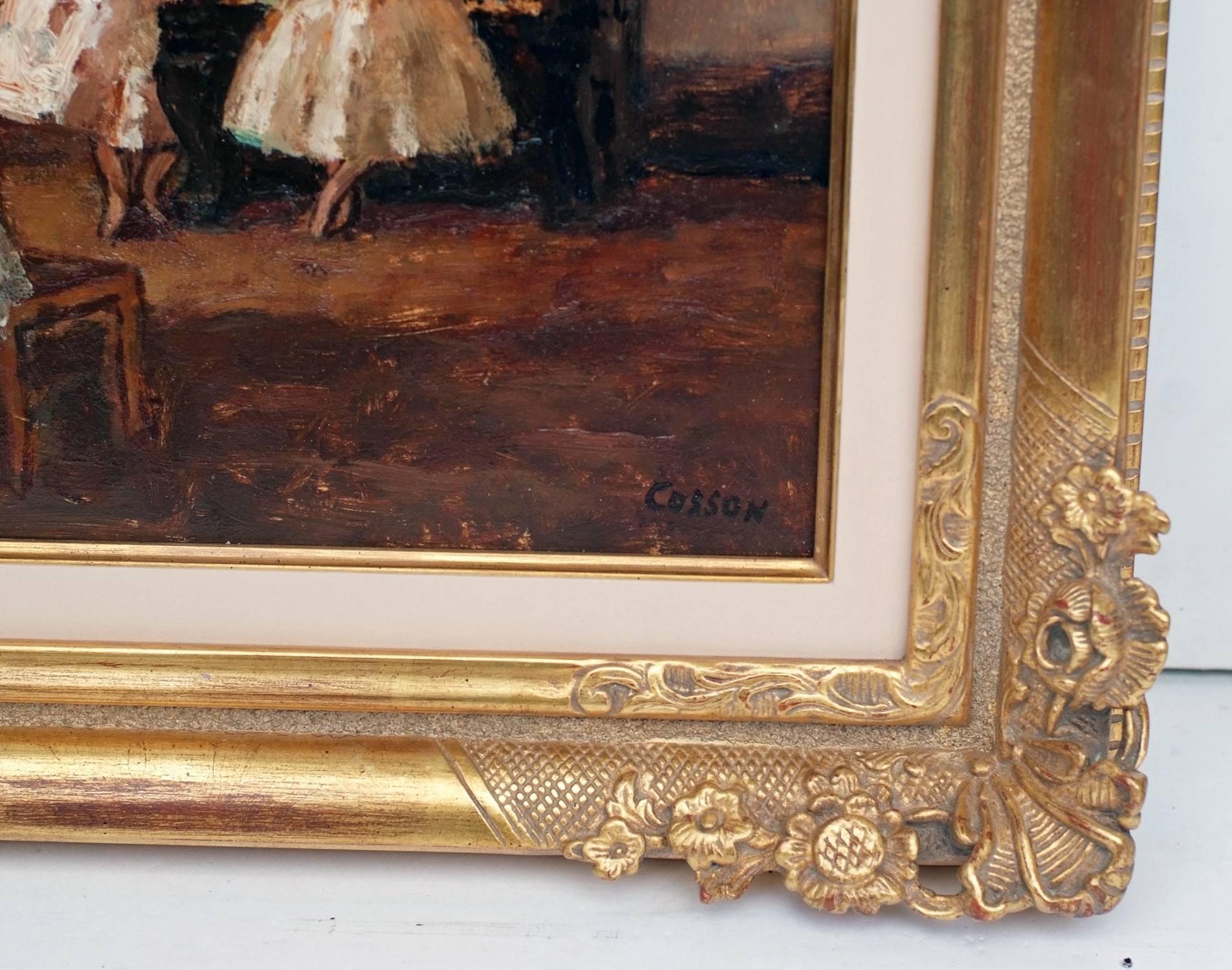 Marcel COSSON (1878-1956) Painting Post-impressionist Opera Ballerinas in pair 5