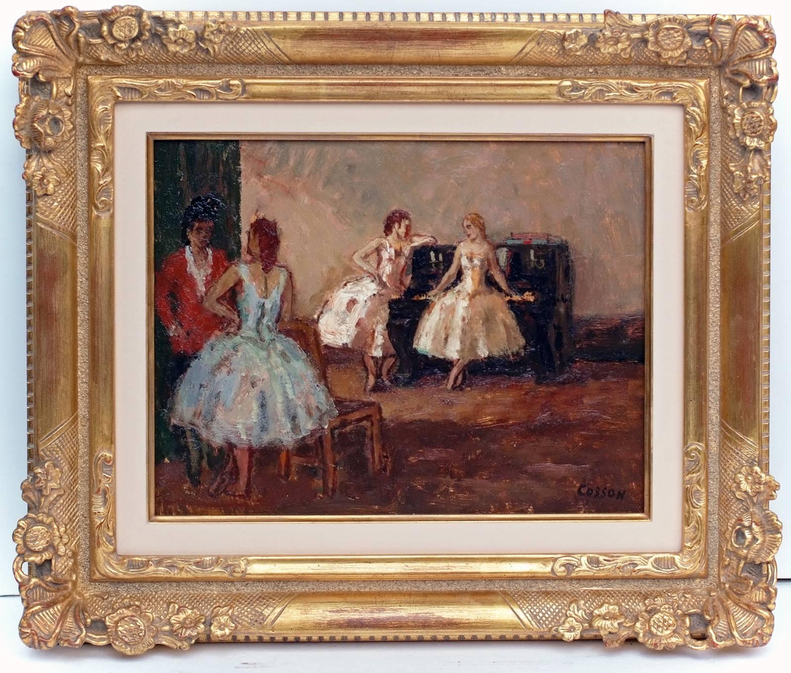 Marcel COSSON (1878-1956) Painting Post-impressionist Opera Ballerinas in pair 6