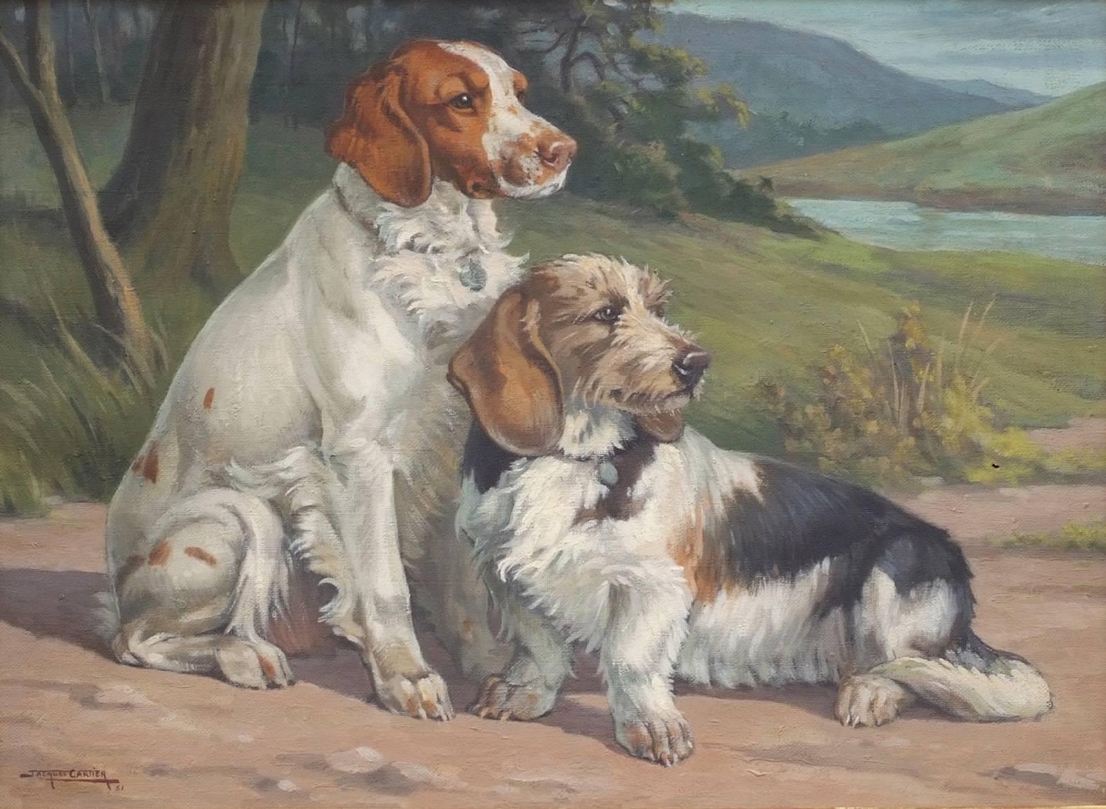 Jacques CARTIER - Painting Pointers Hunting Dogs 1
