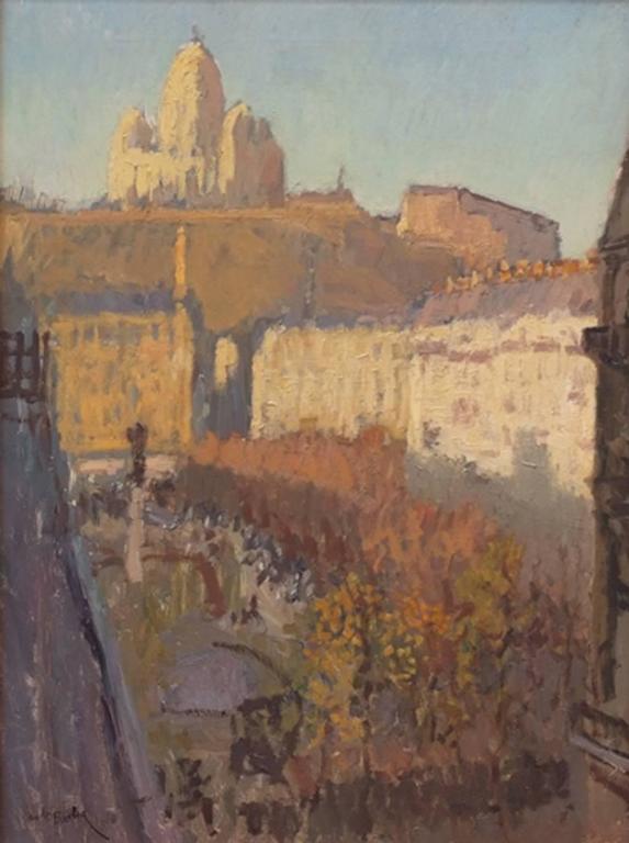 Painting Post Impressionist Paris Montmartre  For Sale 1