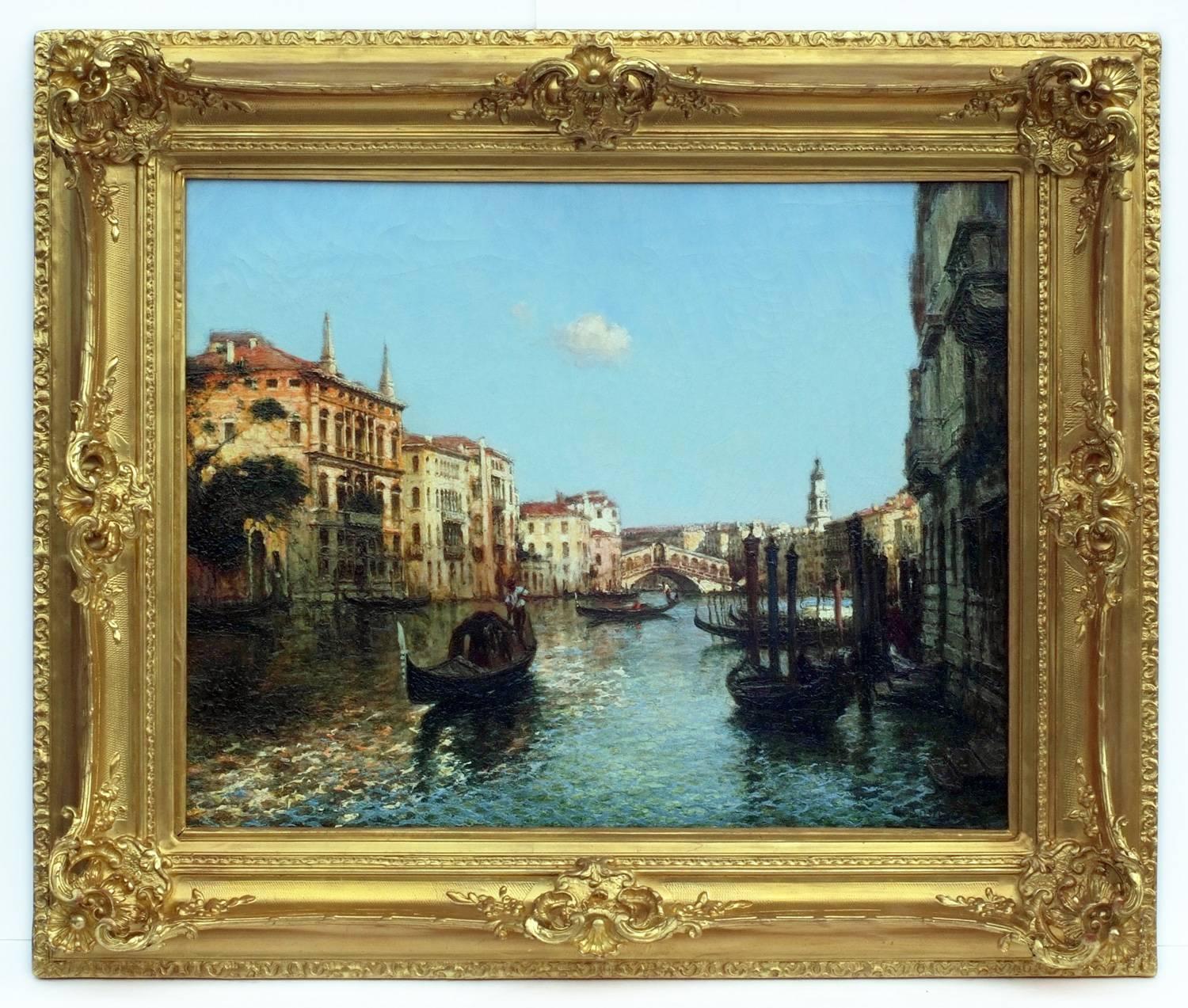 Gaston Hippolyte Ambroise Boucart Landscape Painting - Painting Early 20th Century Venice Marine