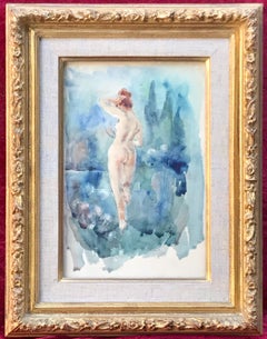 Two Watercolor Female Nudes
