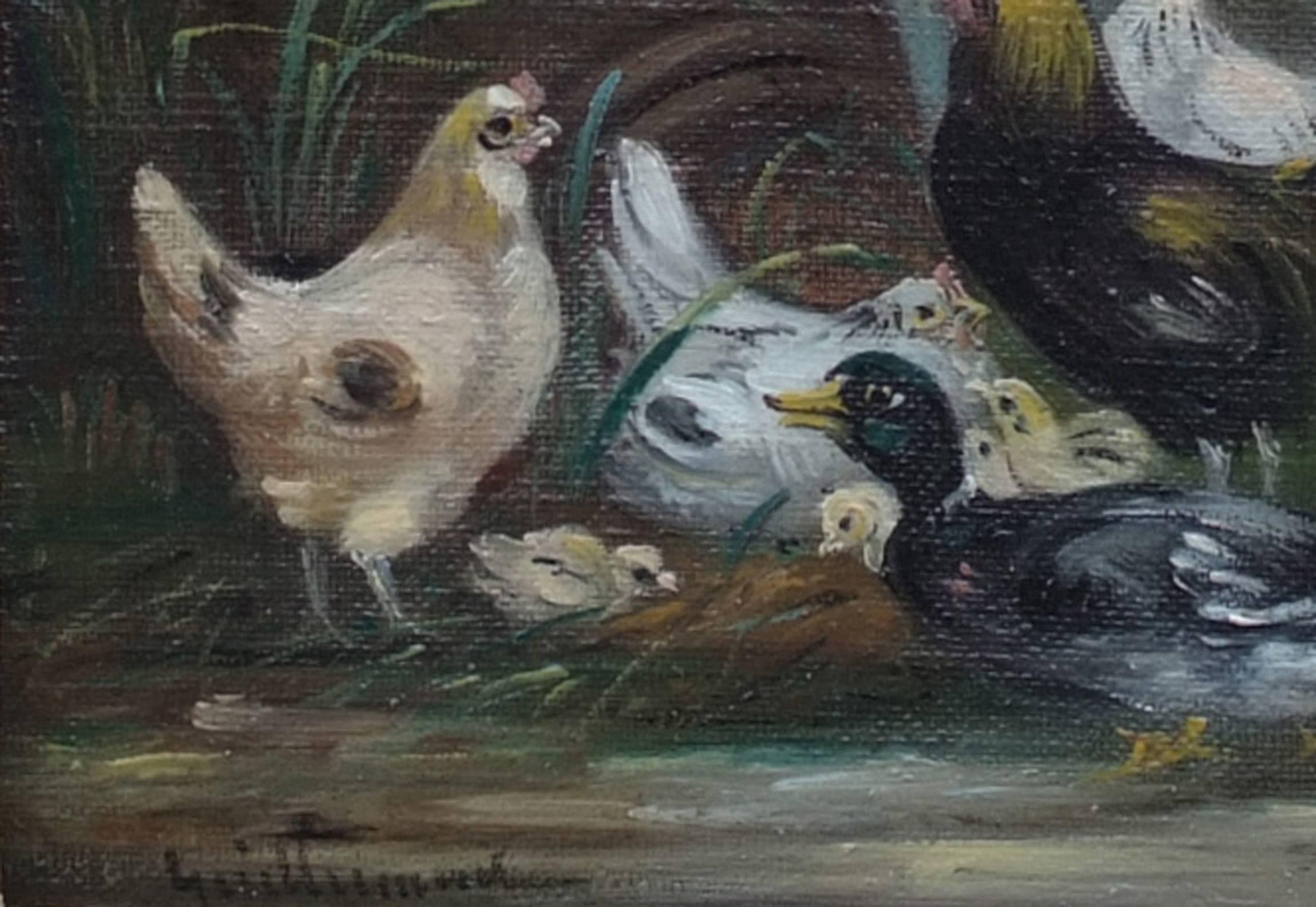  Chickens in the Farmyard in pair 1
