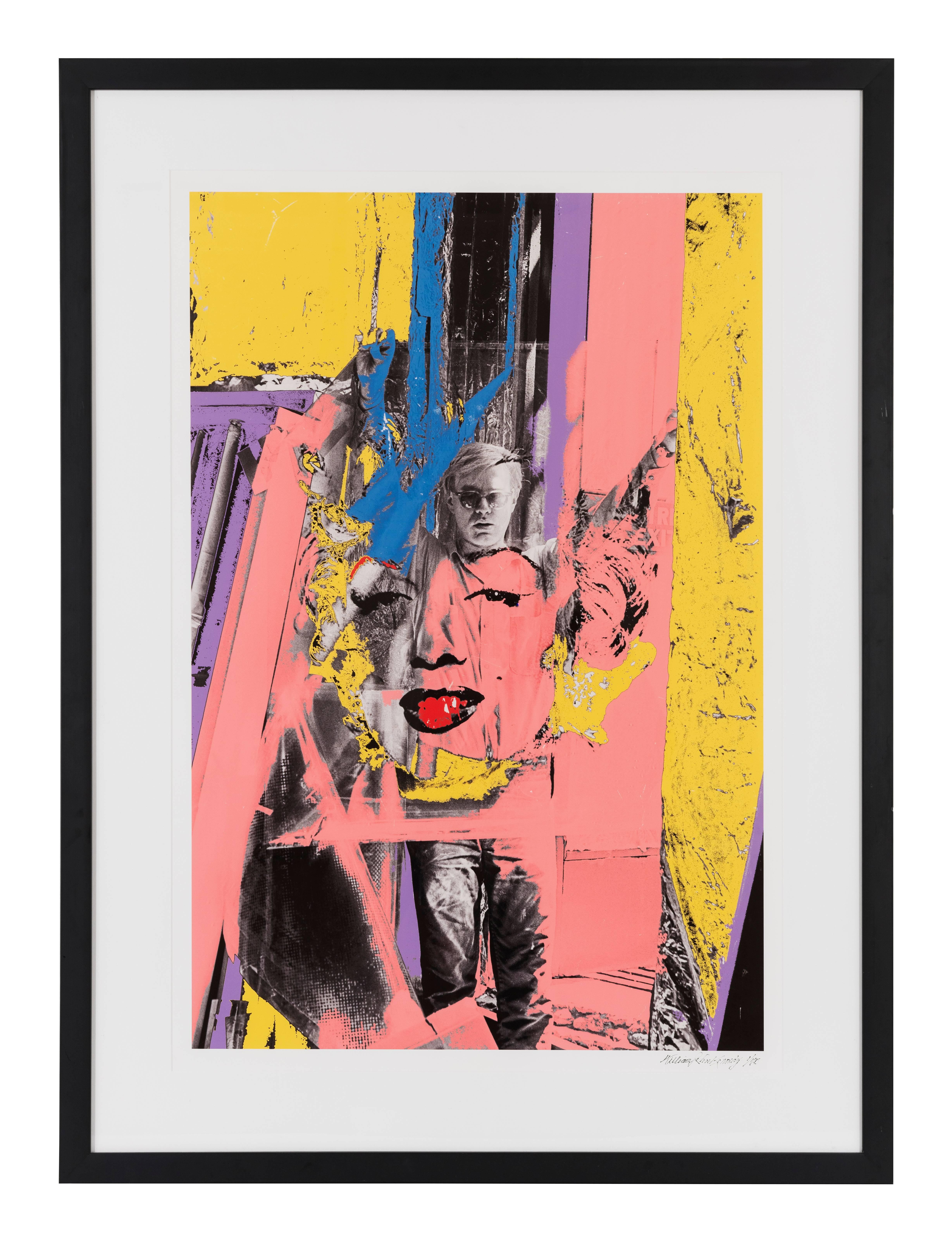 William John Kennedy Figurative Photograph - Warhol Holding Marilyn Acetate I
