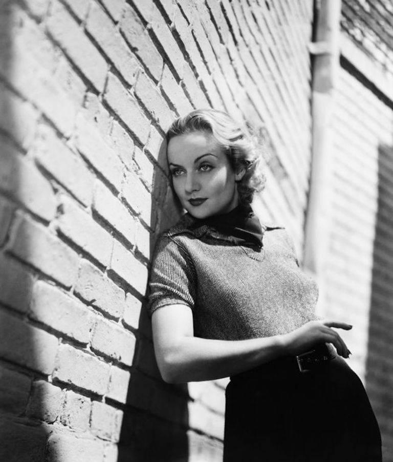Unknown Figurative Photograph - 'Carole Lombard On The Paramount Lot' (Silver Gelatin Print)
