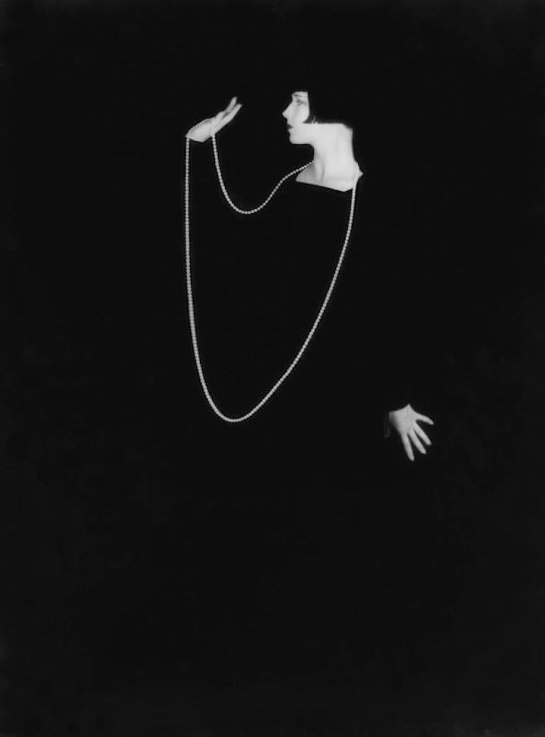 'Louise Brooks Pearls' (Chromaluxe Aluminium Print)  - Photograph by Eugene Robert Richee