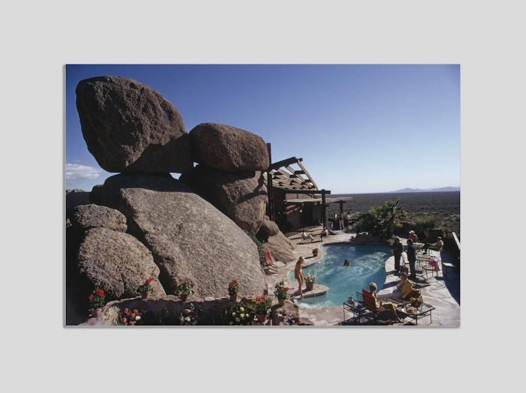 Slim Aarons Color Photograph - 'Pool At Bouldereign' Arizona (Chromaluxe Aluminium Print)