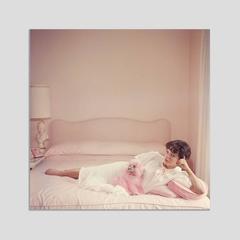 'Joan Collins Relaxes' 1955  (Chromaluxe Aluminium Print)