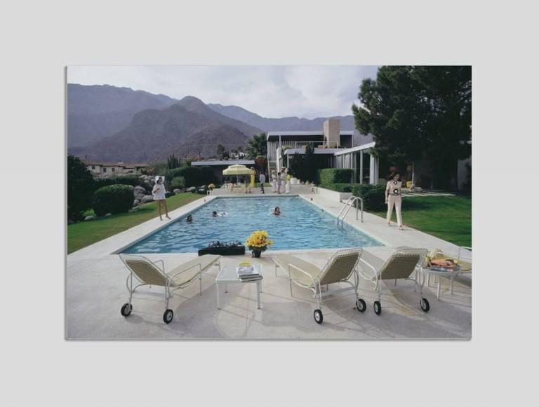 Slim Aarons Kaufmann Desert House Chromaluxe Aluminium Print For Sale At 1stdibs