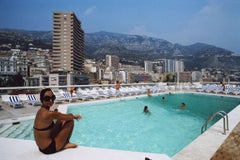 Retro 'Roof Top Pool'   Monte Carlo   (Slim Aarons Estate Print)