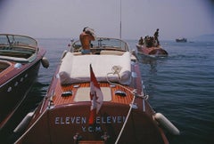 Vintage Slim Aarons Estate Print  'Motorboats In Antibes' 