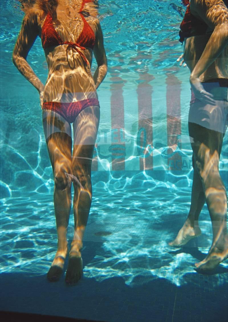 Slim Aarons Figurative Photograph - 'Pool At Las Brisas' SLIM AARONS ESTATE Print 
