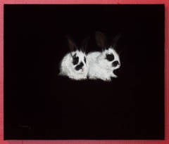 Untitled (black and white pair of bunnies No. 7)
