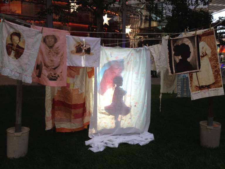 Installation at Aurora Show - Mixed Media Art by Letitia Huckaby