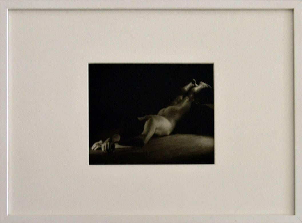 Leo Matiz Black and White Photograph - Nude of David Alfaro Siqueiros- Vintage B&W Photography Framed