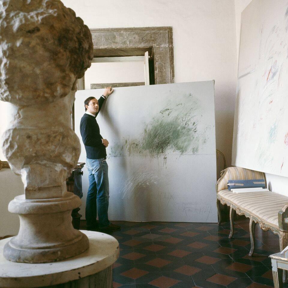 Horst P. Horst Portrait Photograph - Cy Twombly in Rome 1966 - Untitled #24, Small Archival Pigment Print