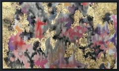 Healing Process V "Canvas with gold leaft and acrylic paint" Framed