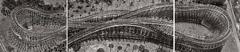 Roller Coaster Triptych (Aerial Photography) (framed0 5