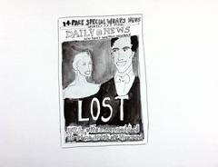 John Kennedy and Caroline Bessette NY Daily News Cover (figural painting) 12