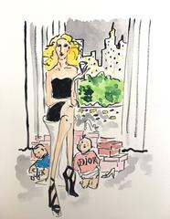 Carrie Bradshaw at 50 (one of a kind figural painting)