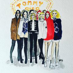 Tommy X Gigi Collection (one of a kind fashion painting)