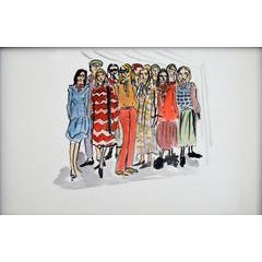 Alessandro Michelle first collection for GUCCI (one of a kind fashion painting) 4
