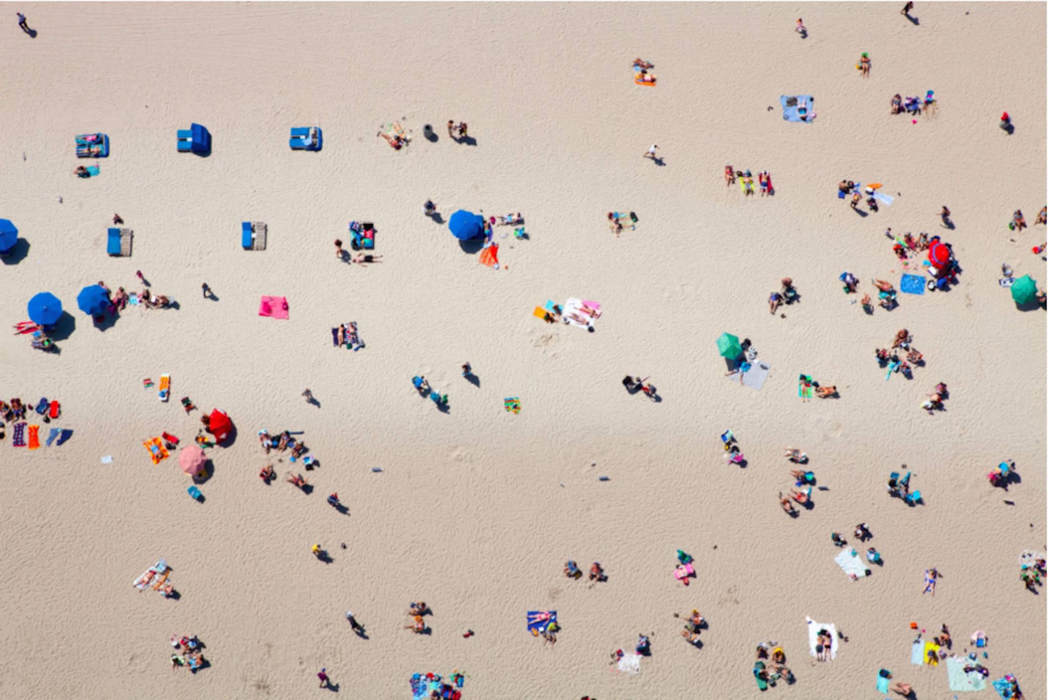 Jill Peters Landscape Photograph - Beach II. Areal Landscape beach limited edition color photograph