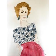 Nati Abascal (one of a kind watercolor - portrait) 2