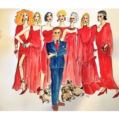 Valentino "One of a kind watercolor" - 5
