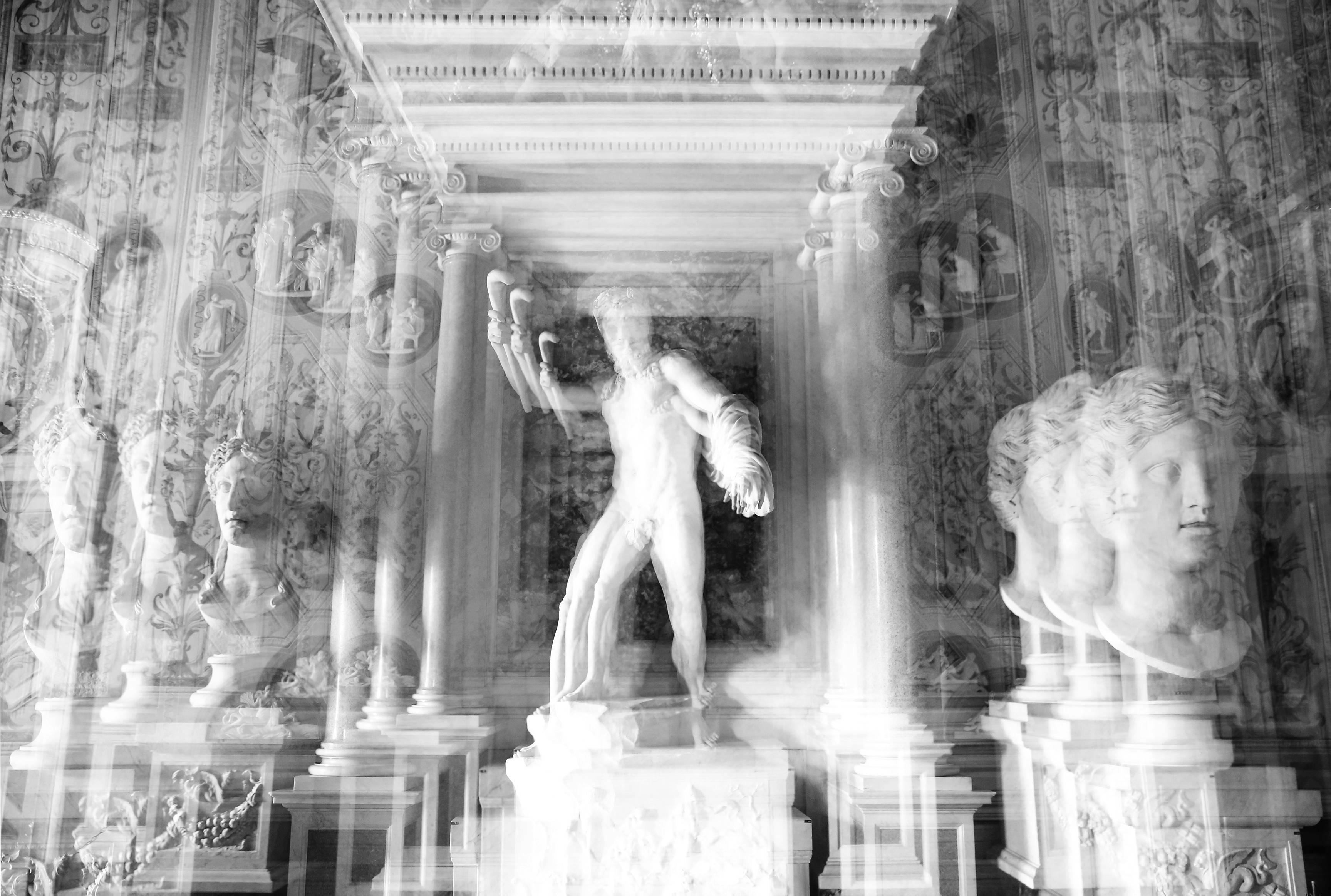 Magda Von Hanau Abstract Photograph - Villa Borghese - Rome. Abstract architectural limited edition B & W photograph