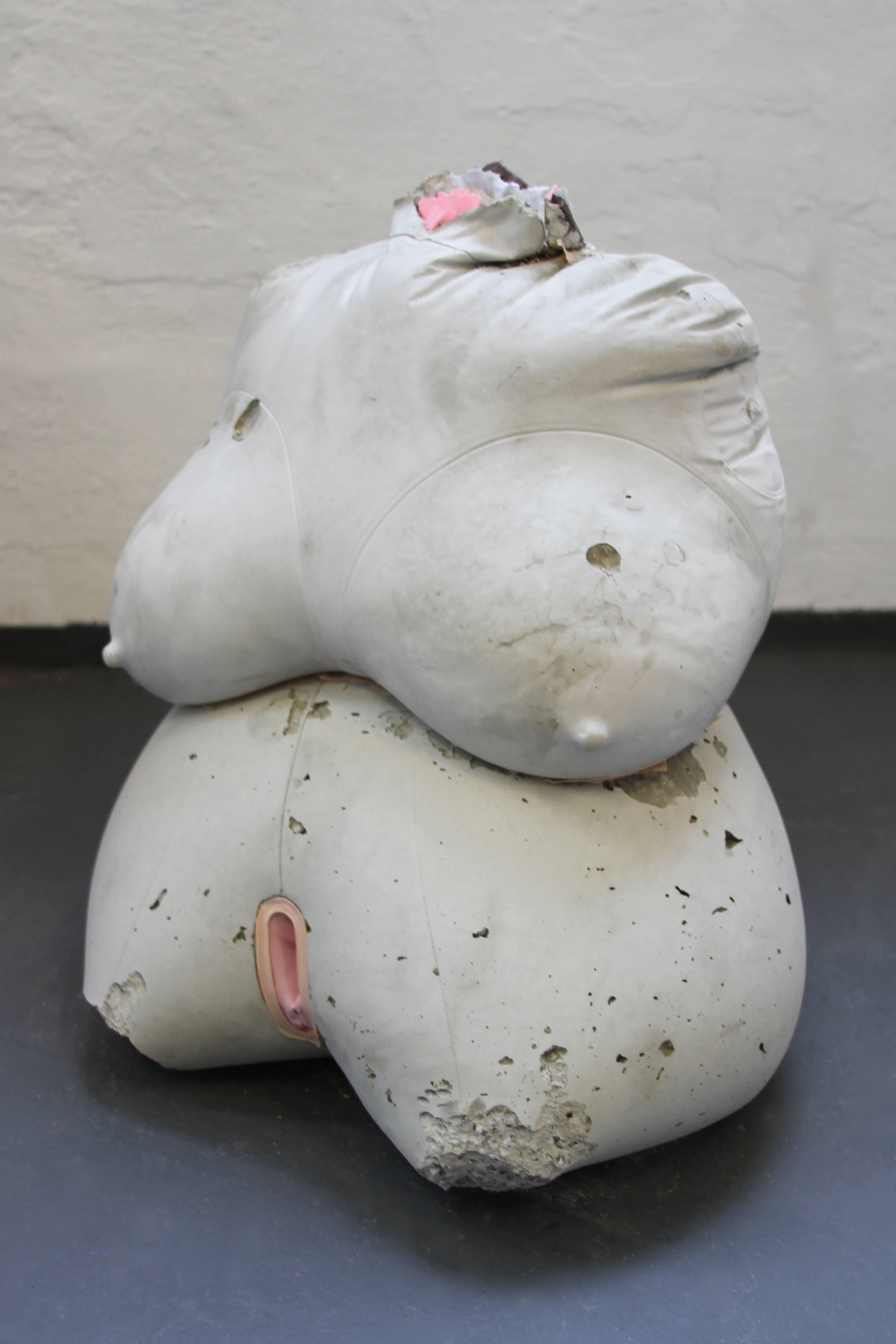 Bernadette Despujols Figurative Sculpture - Inflatable Love Doll #10 Concrete Sculpture