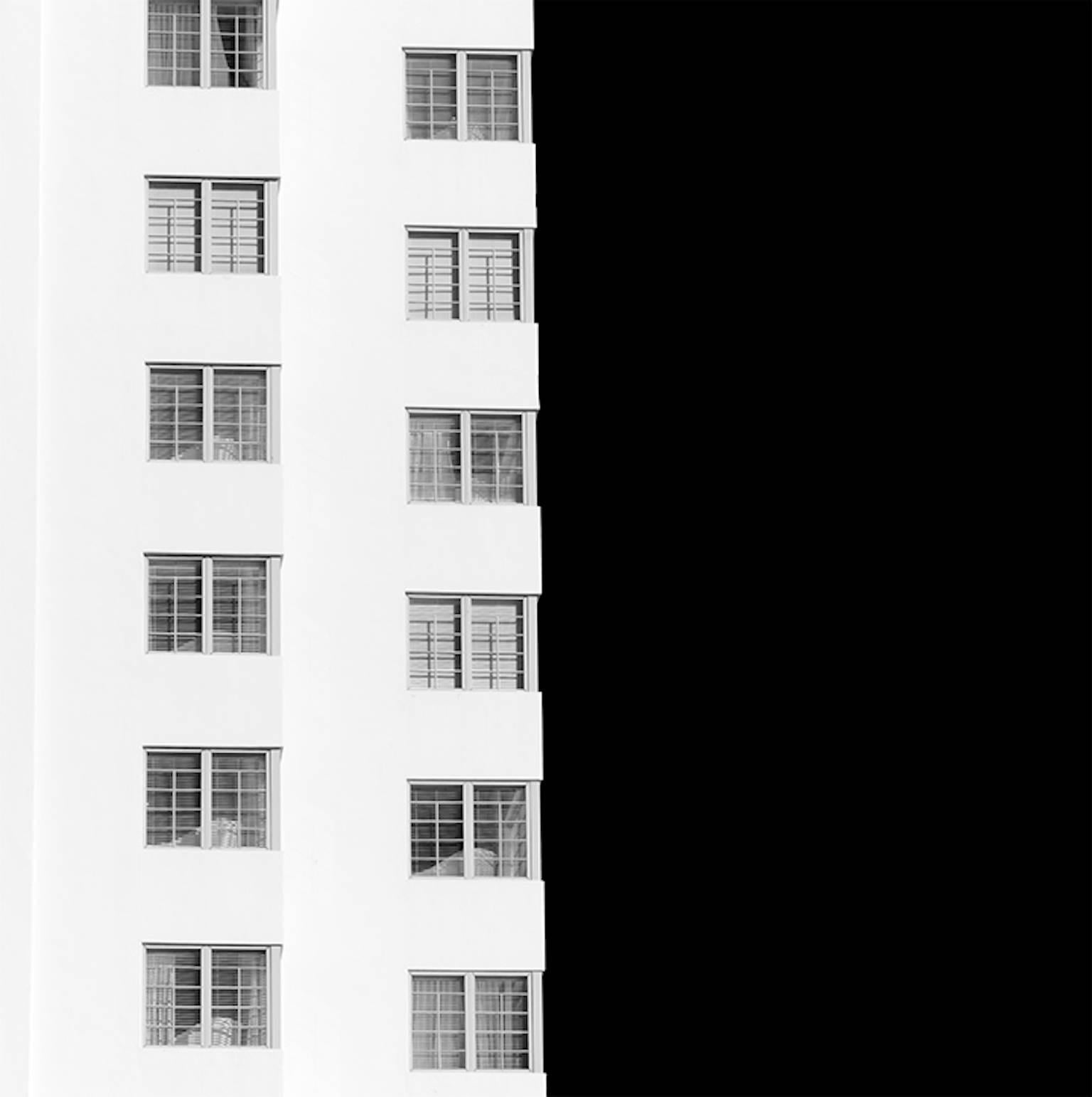 Luca Artioli Black and White Photograph - Miami Abstractions 2, Architectural landscape black and white photograph