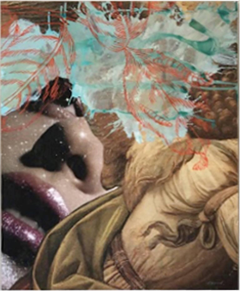 Natasha Zupan Color Photograph - Eternal Recurrence #63, Enlarged collage photo print with intervention by artist
