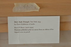 Triangles- Male Nude Portrait B&W Photograph Platinum-Palladium Print on Canvas