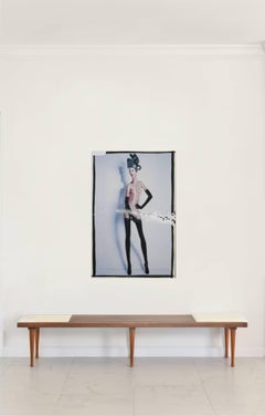Nude Girl Hips with Plastic and Tights Archival Pigment print mountd on aluminum