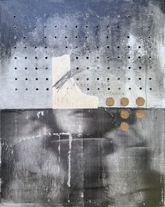 Leave space for silence. Mixed media on MDF hardboard panel