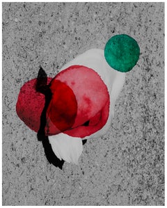 266930. Photographic print and ink on paper