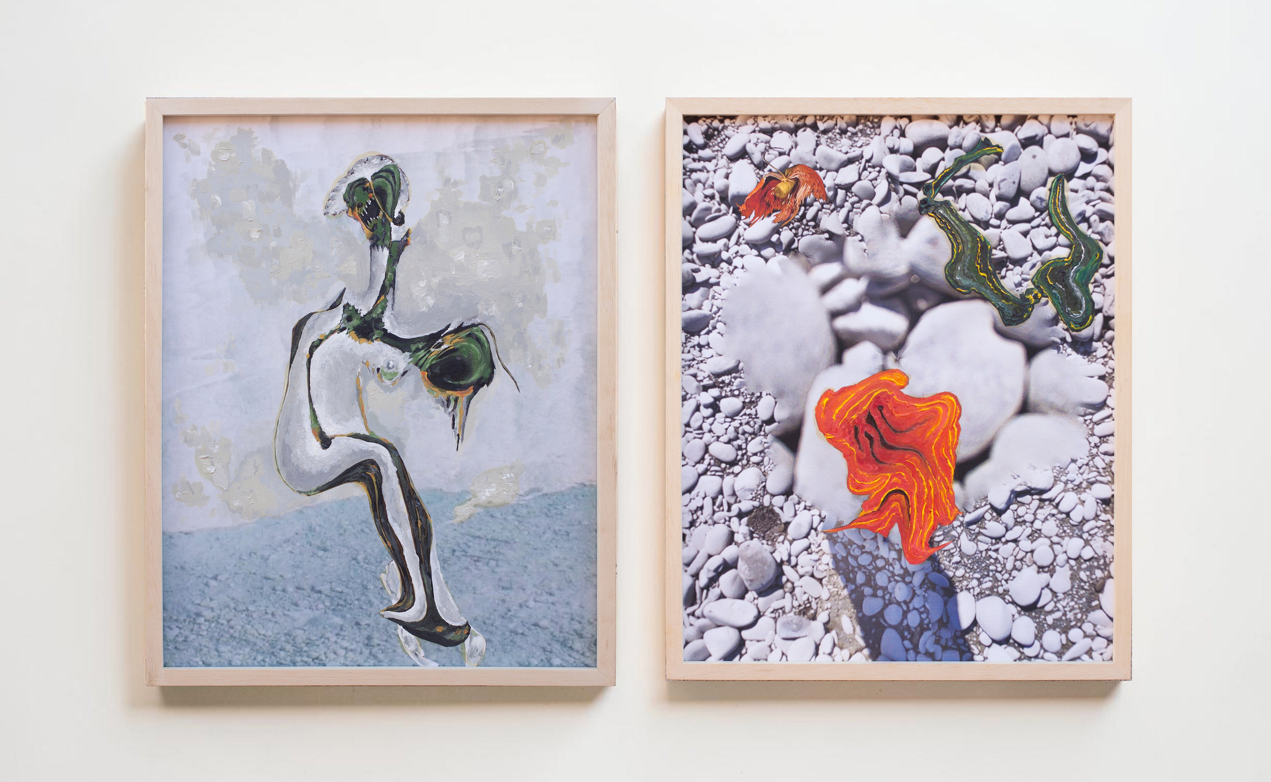 Untitled III and IV Diptych. Paintings. From the Medium - Screen Time series