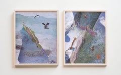 „Ohne Titel VII und VI“ – Diptychon. Gemälde. Aus dem Medium – Screen Time-Serie