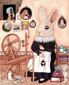 The Whirler Watercolor on Archival Paper, Contemporary, Framed, Signed