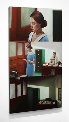 „La Lectura“ (Das Lesen) Öl auf Leinwand, zeitgenössische figurative Malerei