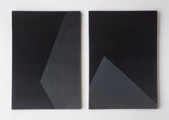 «Big Soft Form 1 y 2», díptico. De la serie de cuadros en terciopelo «Achromatic»