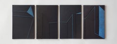 Big Soft Form 1, 2, 3 & 5, Polyptych. Abstract painting from Soft forms series