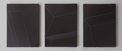 Triptychon – „Black Soft Form 1, 2 & 3“. Gemälde. Aus der Serie „The Soft Forms“