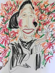 Diana Vreeland at her  Garden in Hell Seating Room 