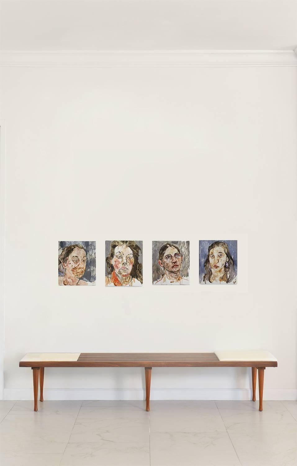 Bernadette Despujols Portrait Painting - Another Guilty Woman #5 #7 # 2 #9 Polyptych Oil Paintings 