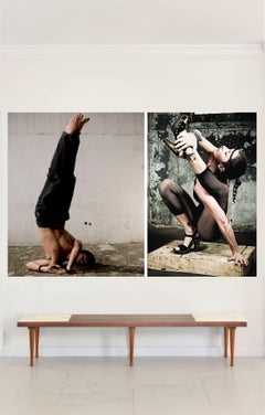 Half Angels Half Demons #23 and #22 Yoga posture portraits color photographs