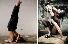 Half Angels Half Demons #23 und #22 Yoga-Posture-Porträts, Farbfotografie